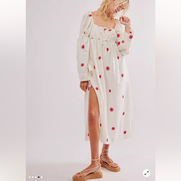 free people Emory Embroidered Midi Dress - Picture 2 of 6
